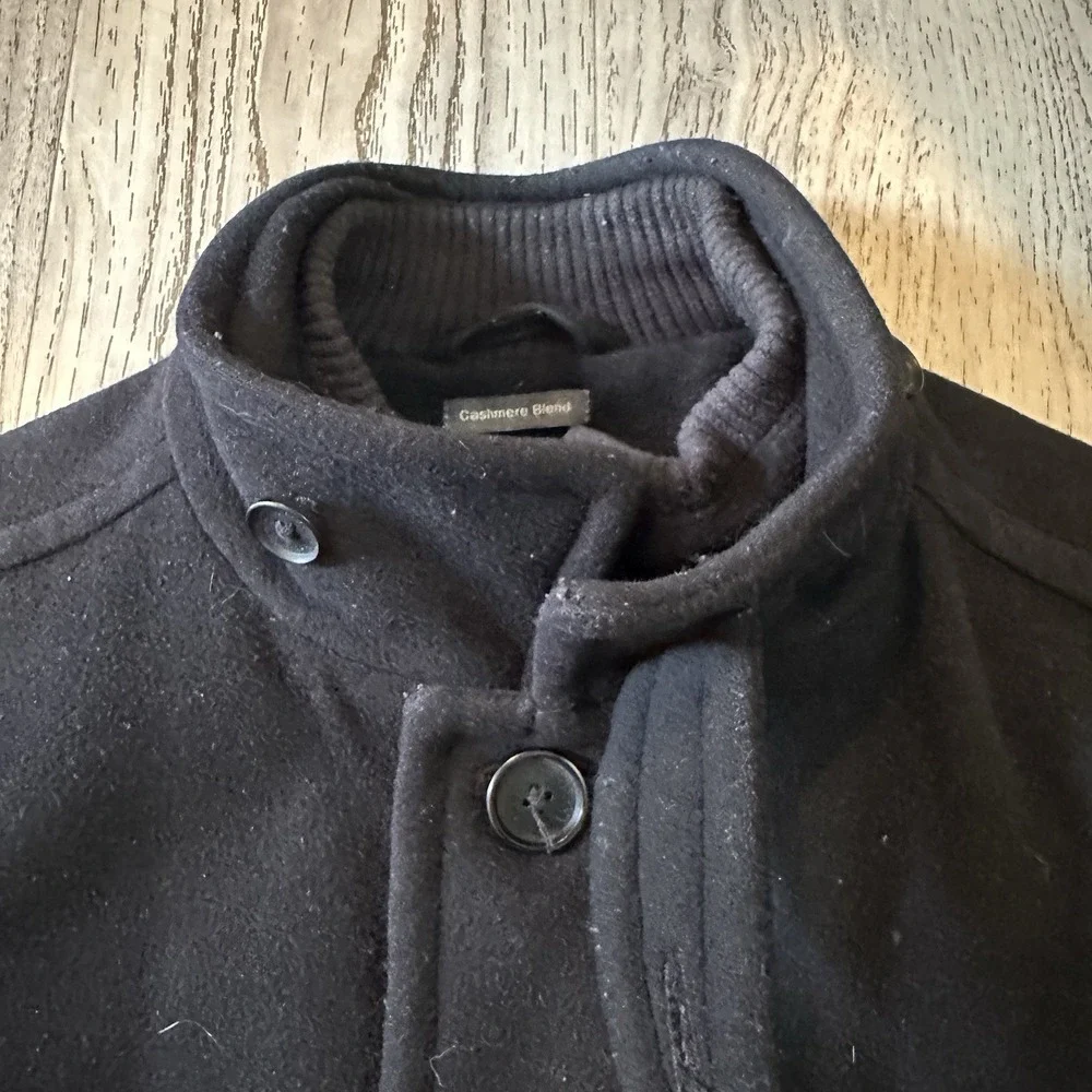 Perry Ellis Portfolio Wool Cashmere Blend Long-Sleeve Full-Zip JacketMen's Small